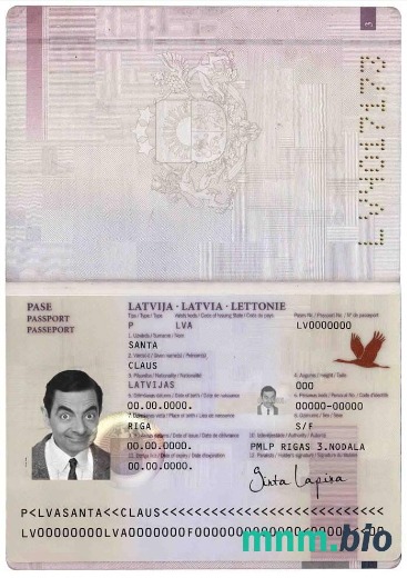 Szablon paszportu Łotwy w formacie PSD, w pełni edytowalny (2007 – 2015) przykład w formacie PSD